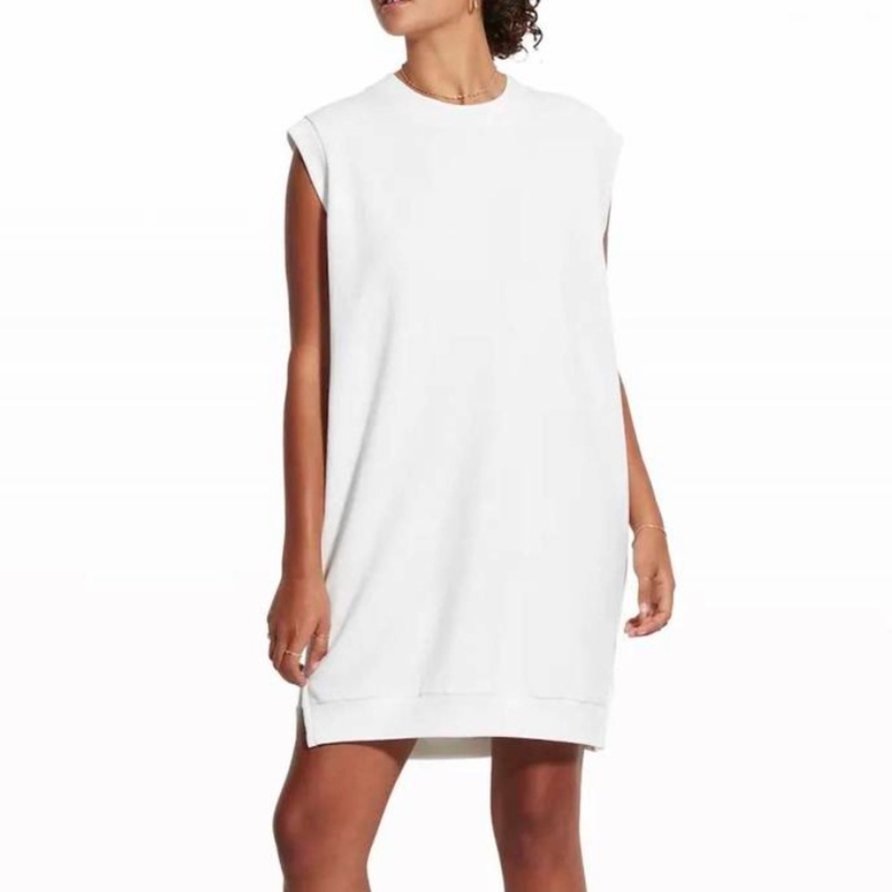 BOGO! NWT SEAFOLLY Boheme Cotton Tank Dress Coverup White Medium